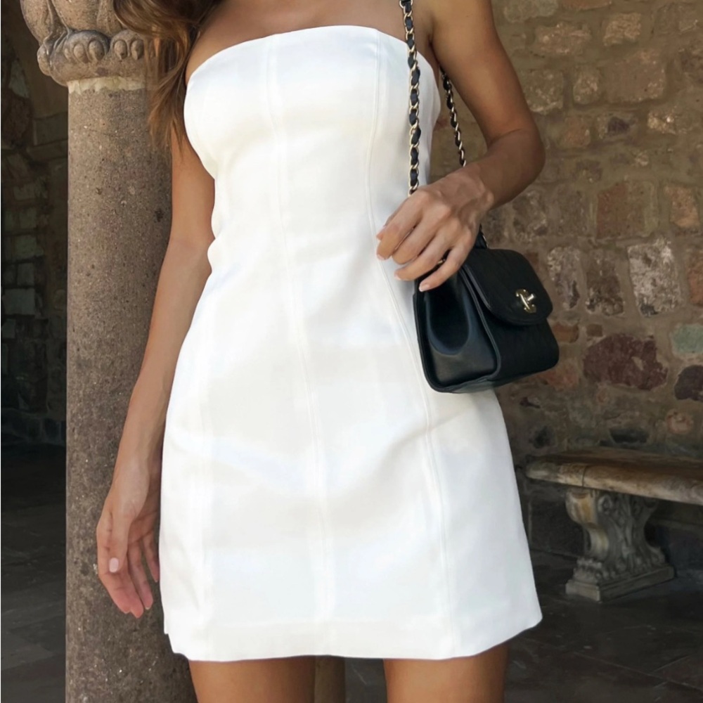 White Strapless Dress